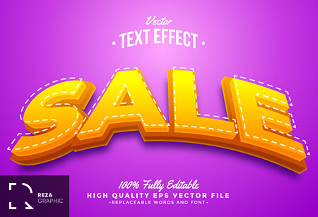 Sale Text Effect ( www.rezagraphic.ir )